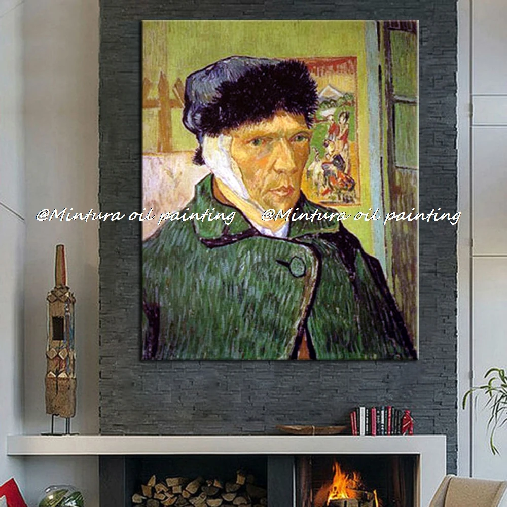 

Картины Mintura, автопортреты Винсента Ван Гога, ручная роспись, известная масляная живопись на холсте, настенное искусство, картины для домашнего декора