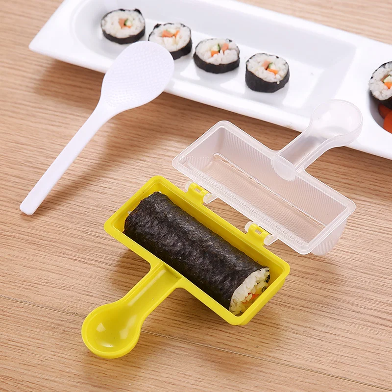 

Rice Ball Molds DIY Rice Baller Shakers with Rice Paddle Sushi Roll Maker Lunch Maker Mould Onigiri Mold Food Decor for Kids