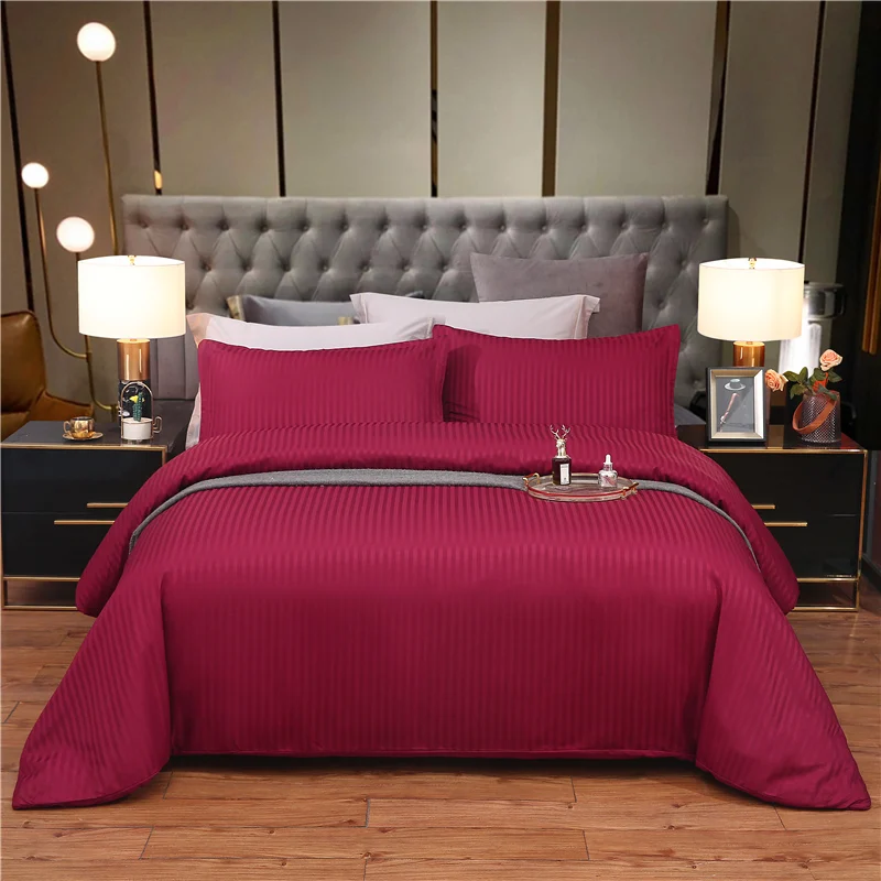 

3 шт., сатиновые наволочки из хлопка, в полоску