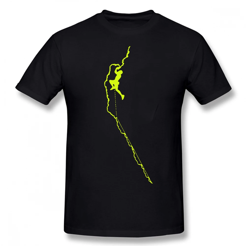 

Футболка мужская хлопковая с коротким рукавом, смешная уличная одежда с графическим принтом скалолазания, подарок на день рождения