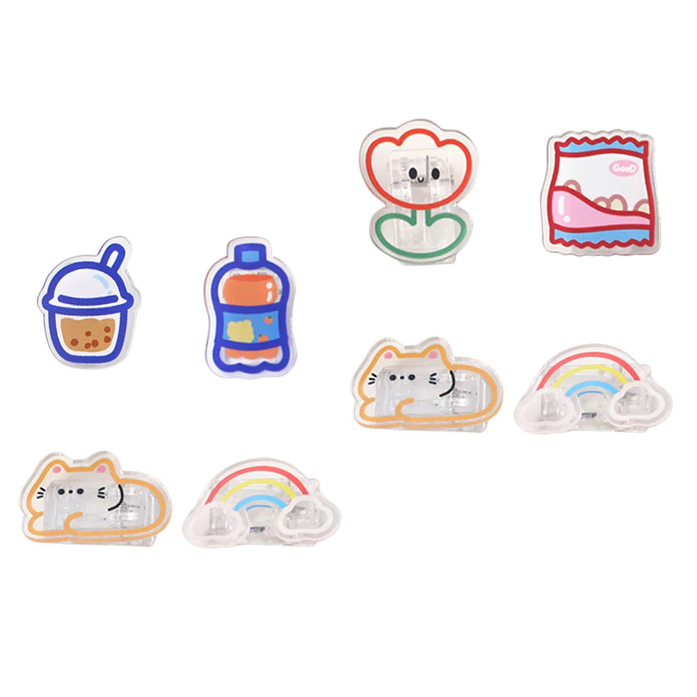 

8Pcs Office Colorful File Folders Test Paper Clamps Files Clips for Teachers Students (Mixed Style)
