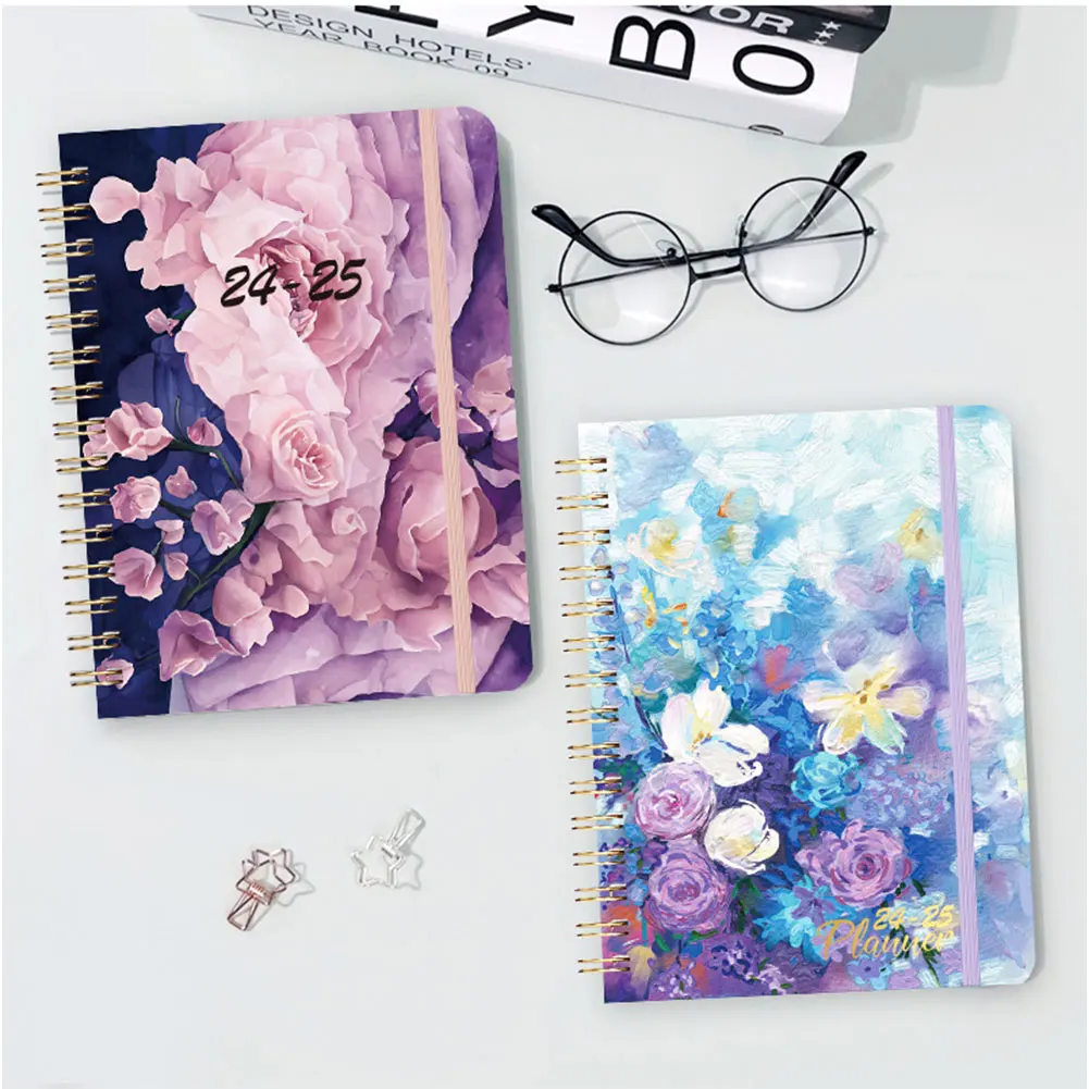 Блокнот формата А5 2025 г. ежедневник в спиральном переплете с ежемесячными