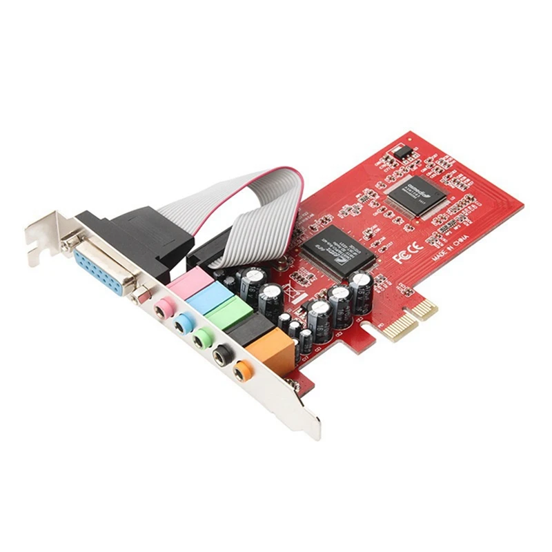 Звуковая карта PCI-E PCIE X1 5.1-канальная внутренняя звуковая CMI8738 Чипсет PCI Express Стерео