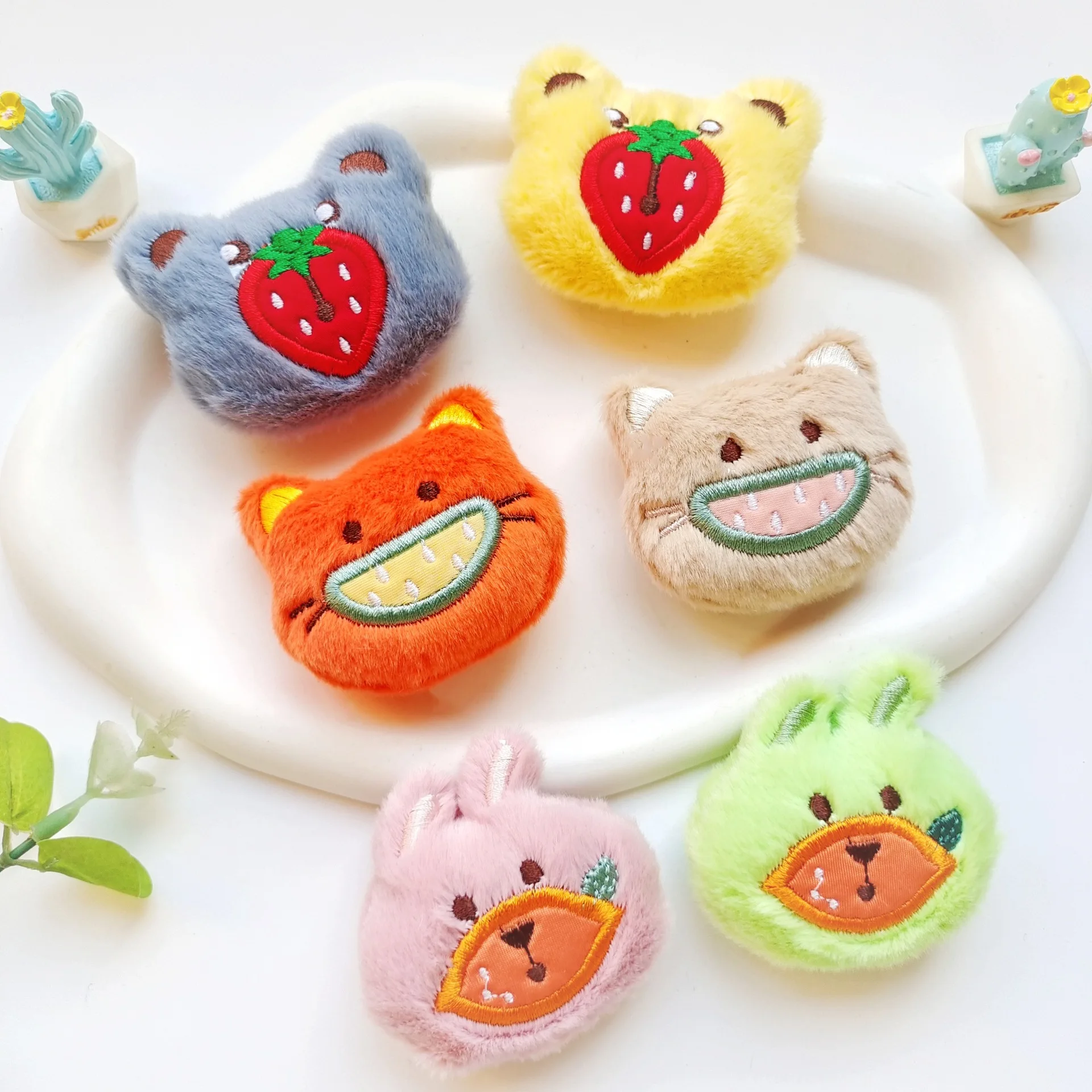 10 шт./партия плюшевые заколки для волос