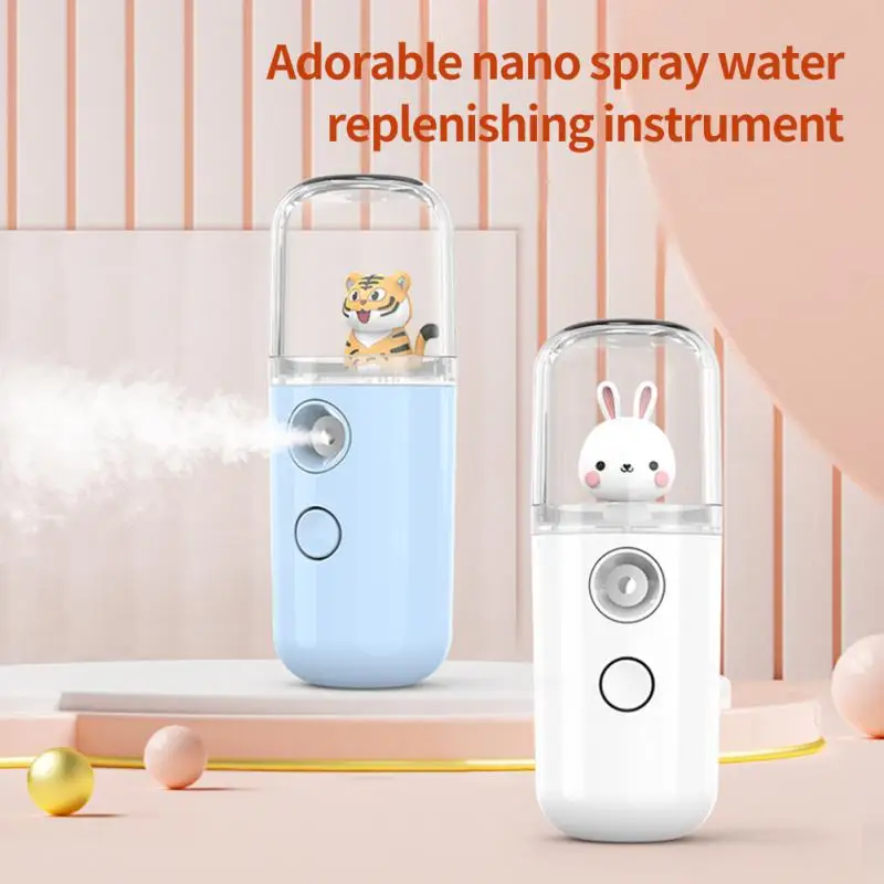 

Mini Nano Mist Sprayer 30ml USB Chargeable Facial Steamer Portable Beauty Humidifier Women Beauty Moisturizing Skin Care Tool