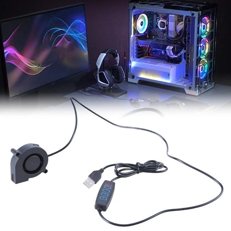 50x50x15 мм USB-вентилятор 5 В 5015 Бесщеточный охлаждающий вентилятор с регулируемой