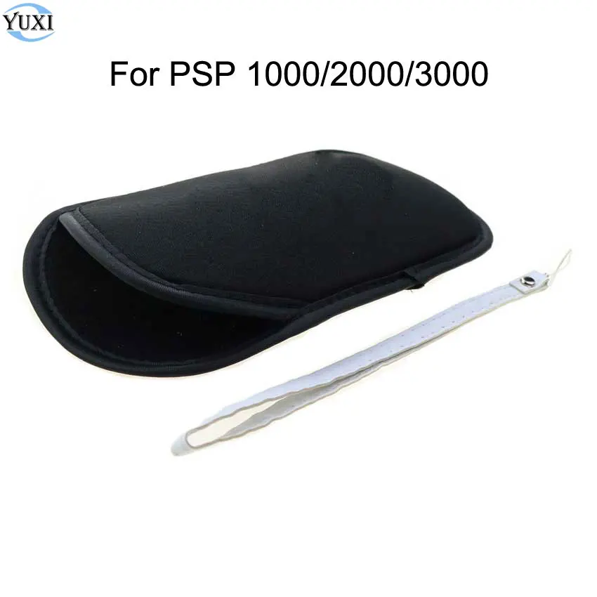

YuXi Soft Screen Protective Carrying Storage Bag Pouch Case with Hand Wrist Lanyard For PSP 1000 2000 3000 Game Console