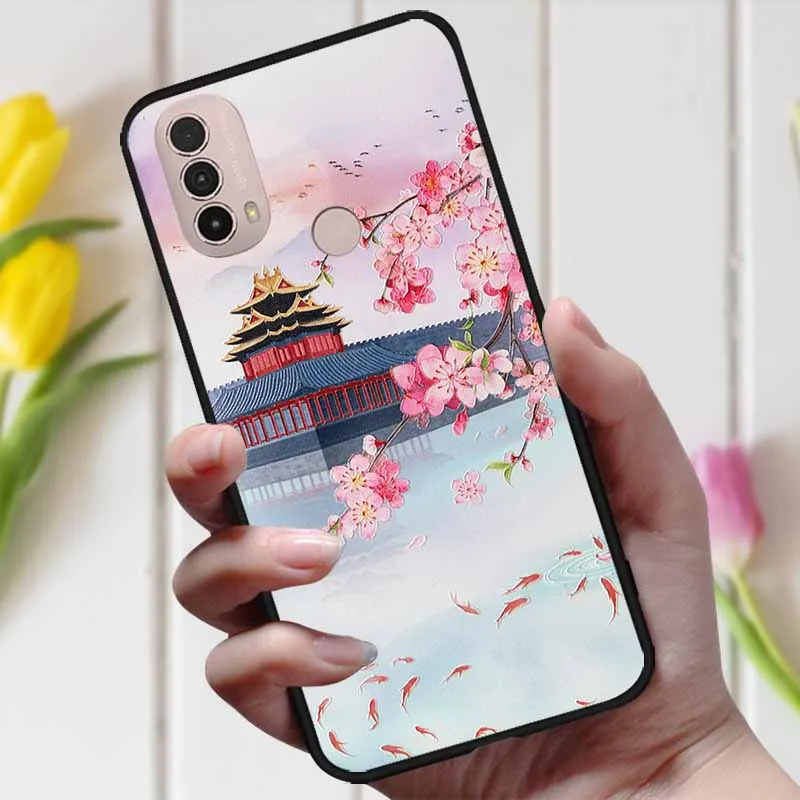 Чехол с 3D тисненым цветком для Lenovo K14 Plus чехол + милый рельефный телефона K14Plus K 14 |