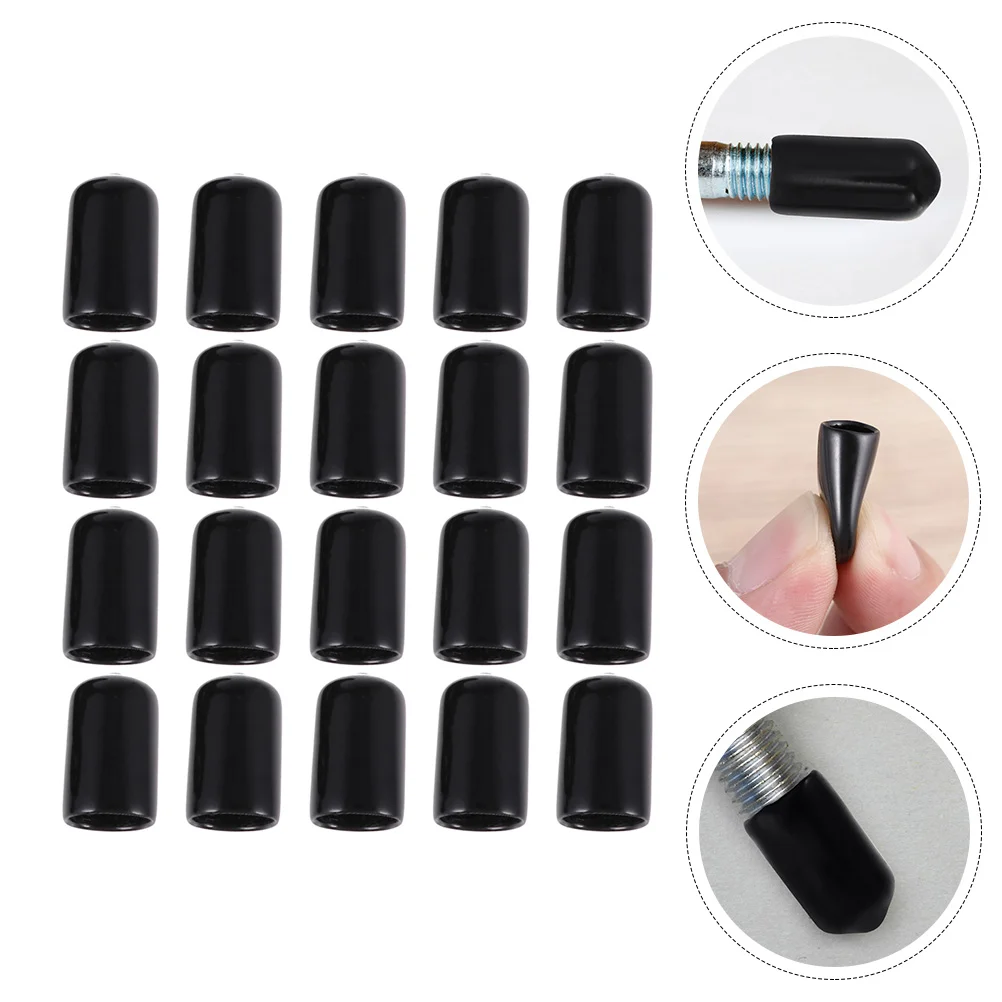 

60pcs Screw Caps Useful Rubber Tips Tube Caps Screw Covers Screw Thread Protectors Round End Caps Rubber End Caps Bolt Caps