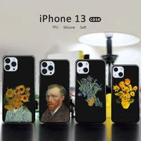 art aesthetic vincent van gogh starry night flower phone case for iphone 13 12 11 mini pro xs max xr 8 7 6 6s plus x 5s se 2020