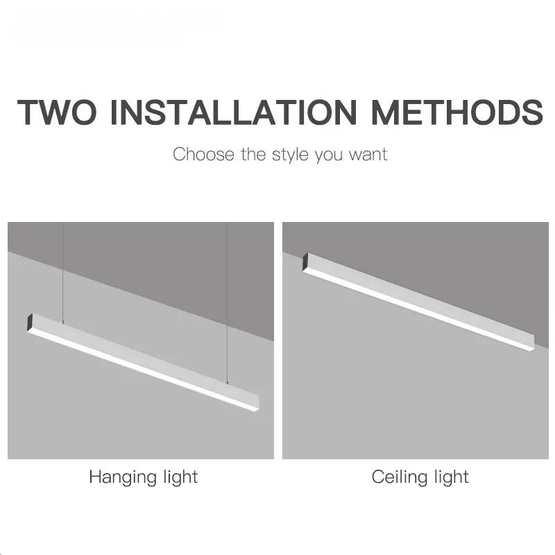 Современные линейные подвесные светильники минималистичный светодиодный