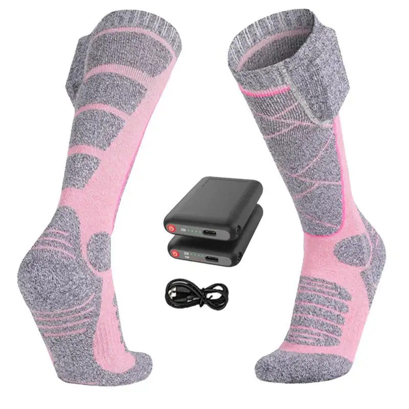 

Heated Socks 3 Temperature Adjustable Heating Socks 5000mAh Rechargeable Warm Electric Socks For Men And Women For Outdoor