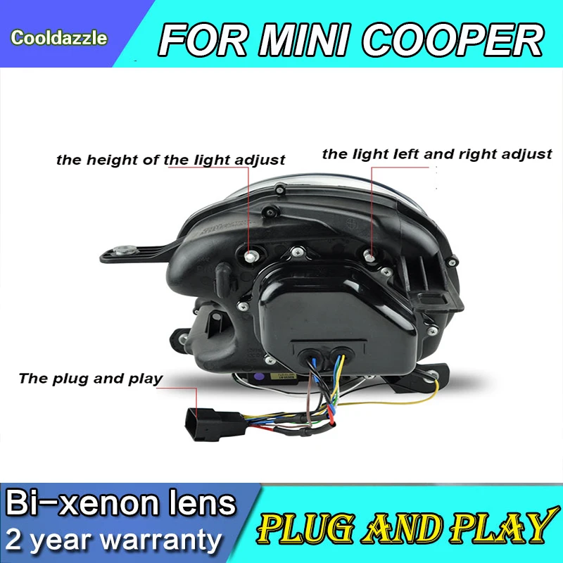2 штуки светодиодных фар для BMW Mini Countryman R60, передние фары в сборе, 2010-2016 гг., с дневными ходовыми огнями LED (art.: 3920dbbfce6c0) - 3920dbbfce6c0