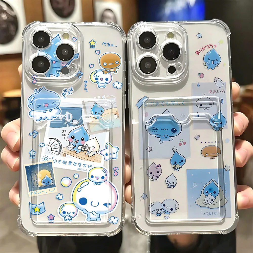 Фото Чехол-держатель для карт Joke Bear Qoos для Xiaomi Redmi 13C 12C 10C 9A 9C Note 14 13 12 12s 11 10 9 Pro Plus 4G 5G, противоударный прозрачный чехол. №2