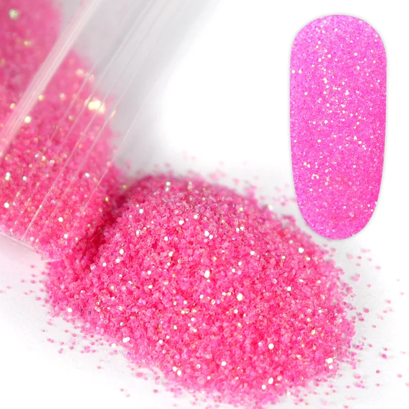 

10g/bag Shining Sugar Nail Glitter Colorful Powder 0.2mm Candy Coat Effect Pink Pigment Dust Nails Art Decorations DIY Supplies