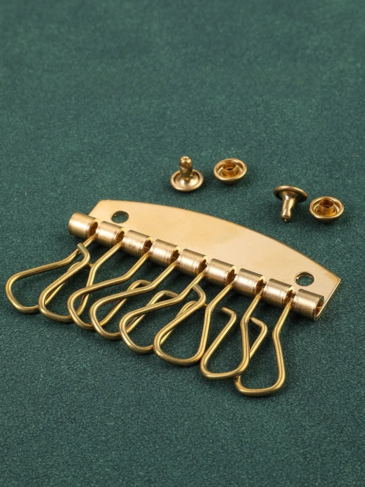 Ряд ключей из чистой меди кожаный чехол для сделай сам аксессуары пряжка Zhu Dan