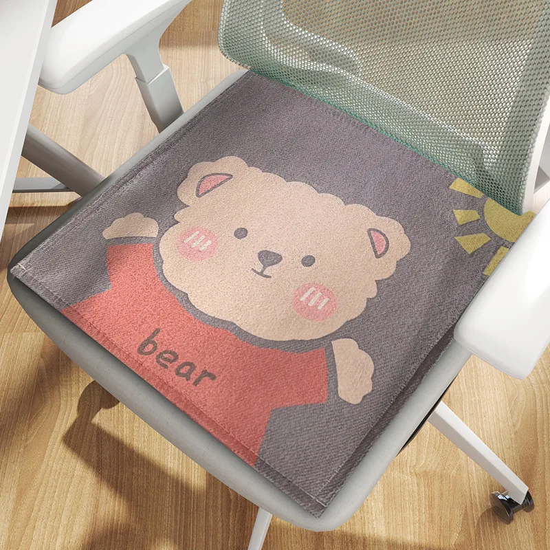 

Ice Silk Cushion Summer Breathable Cool Cushion Office Cartoon Chair Cushion Breathable Summer Butt Cushion Student Chair Cushio