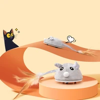 speed mouse simulated mice flocking mice smart sensing mouse feather electric cat toys usb charging crawling mouse pet supplies