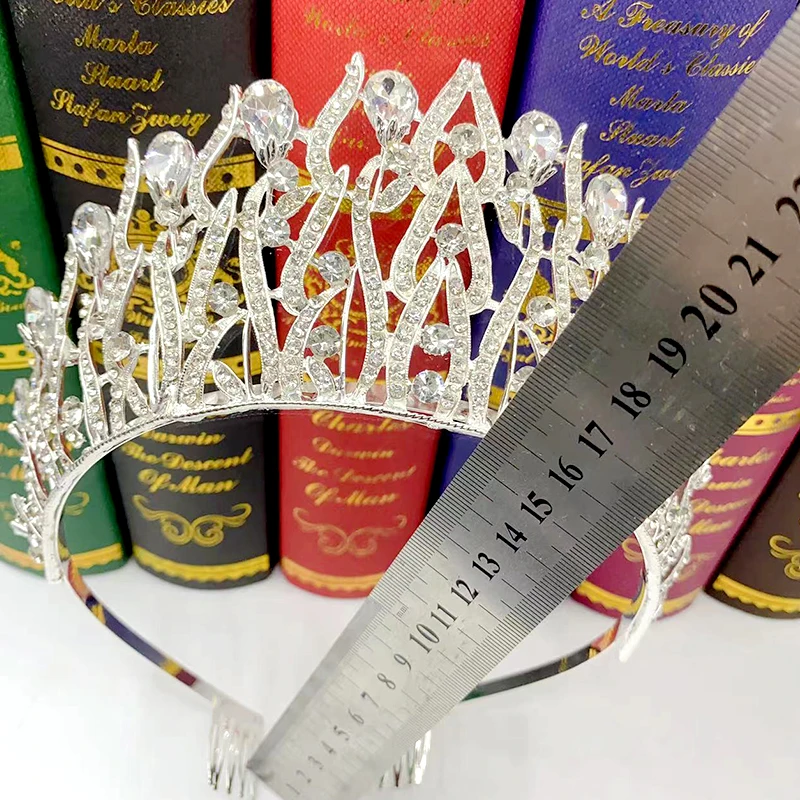 Crystal Crown Hair Accessories Tiara Women Birthday Party Rhinestone Bridal Jewelry