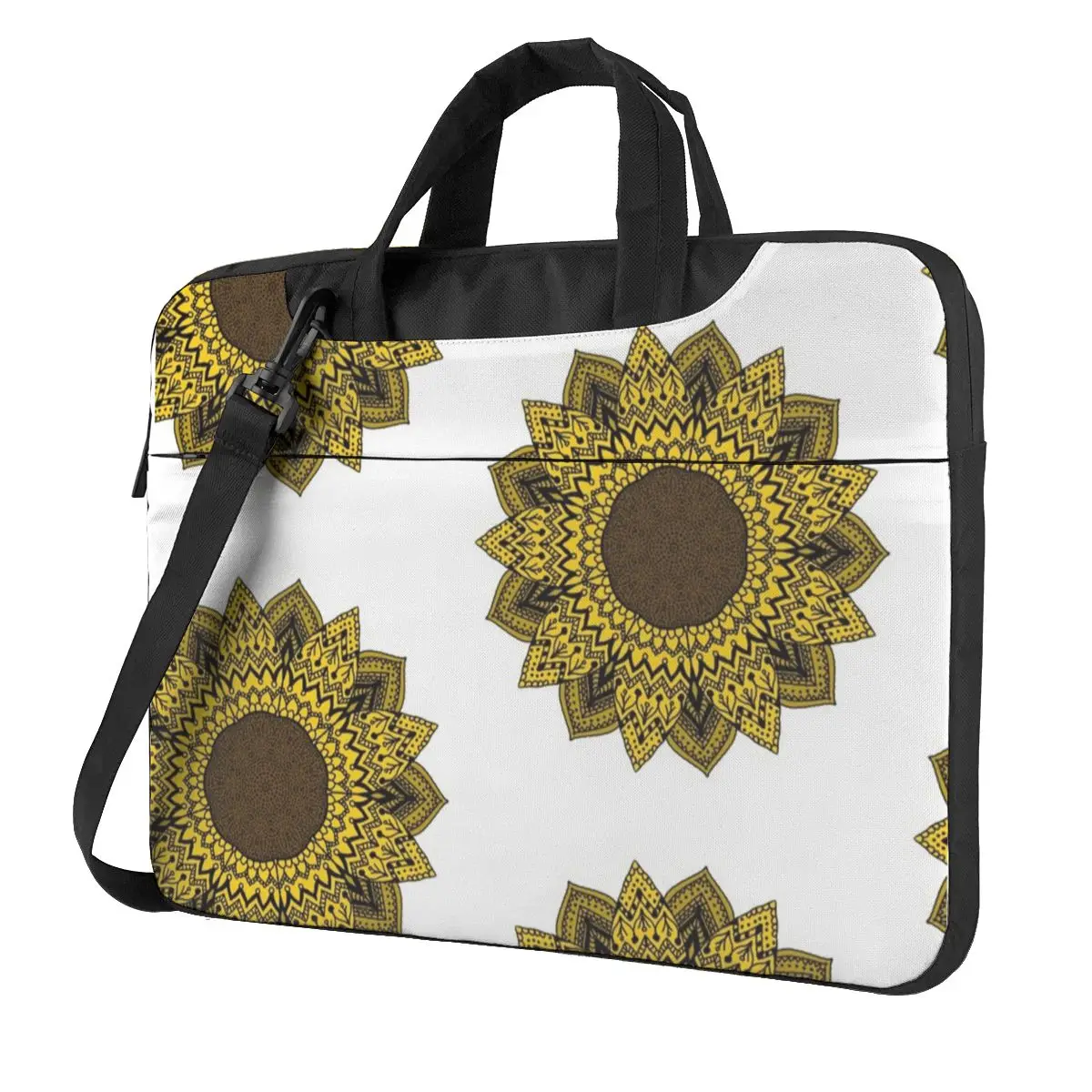 

Sunflower Mandala Laptop Bag pizza cute boys and girls interested For Macbook Air Pro Acer Dell Case Fashion Waterproof Pouch