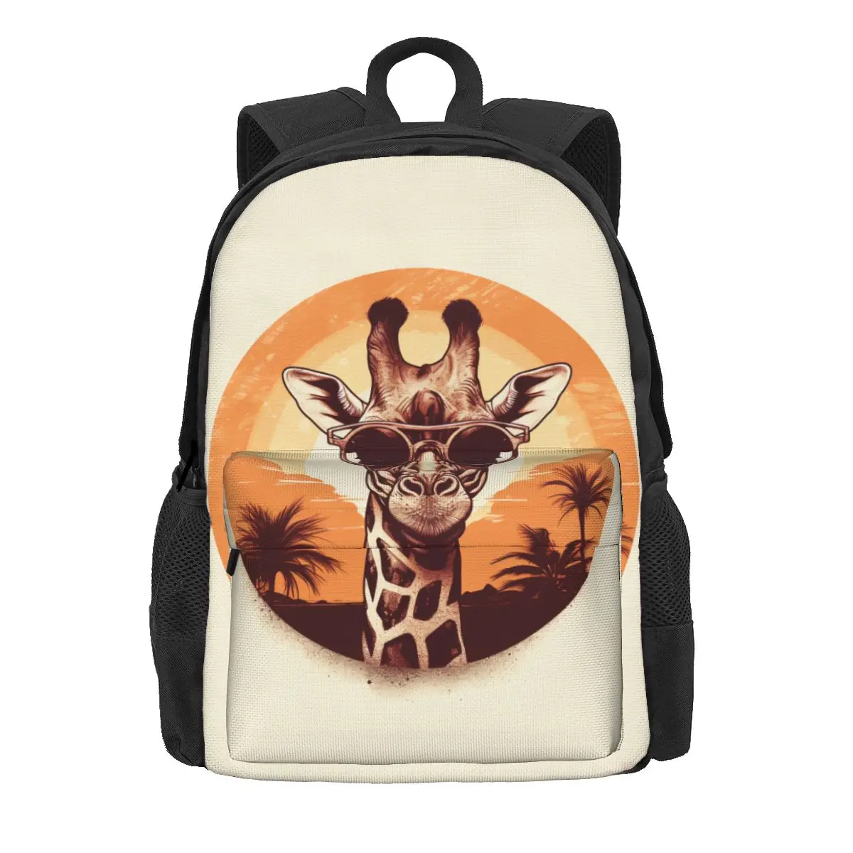 

Рюкзак с изображением жирафа закат животные с солнцезащитными очками Ретро спортивные рюкзаки для мальчиков уличная одежда школьные сумки дизайнерский прочный рюкзак