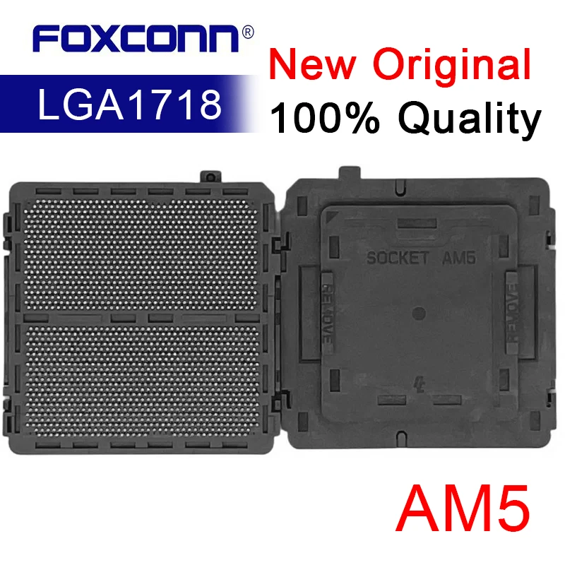 Фото Foxconn оригинальный 100% новый разъем для процессора AM5 LGA1718 для материнской платы ПК, основание BGA, большой держатель разъема с оловянным шариком, основание №1