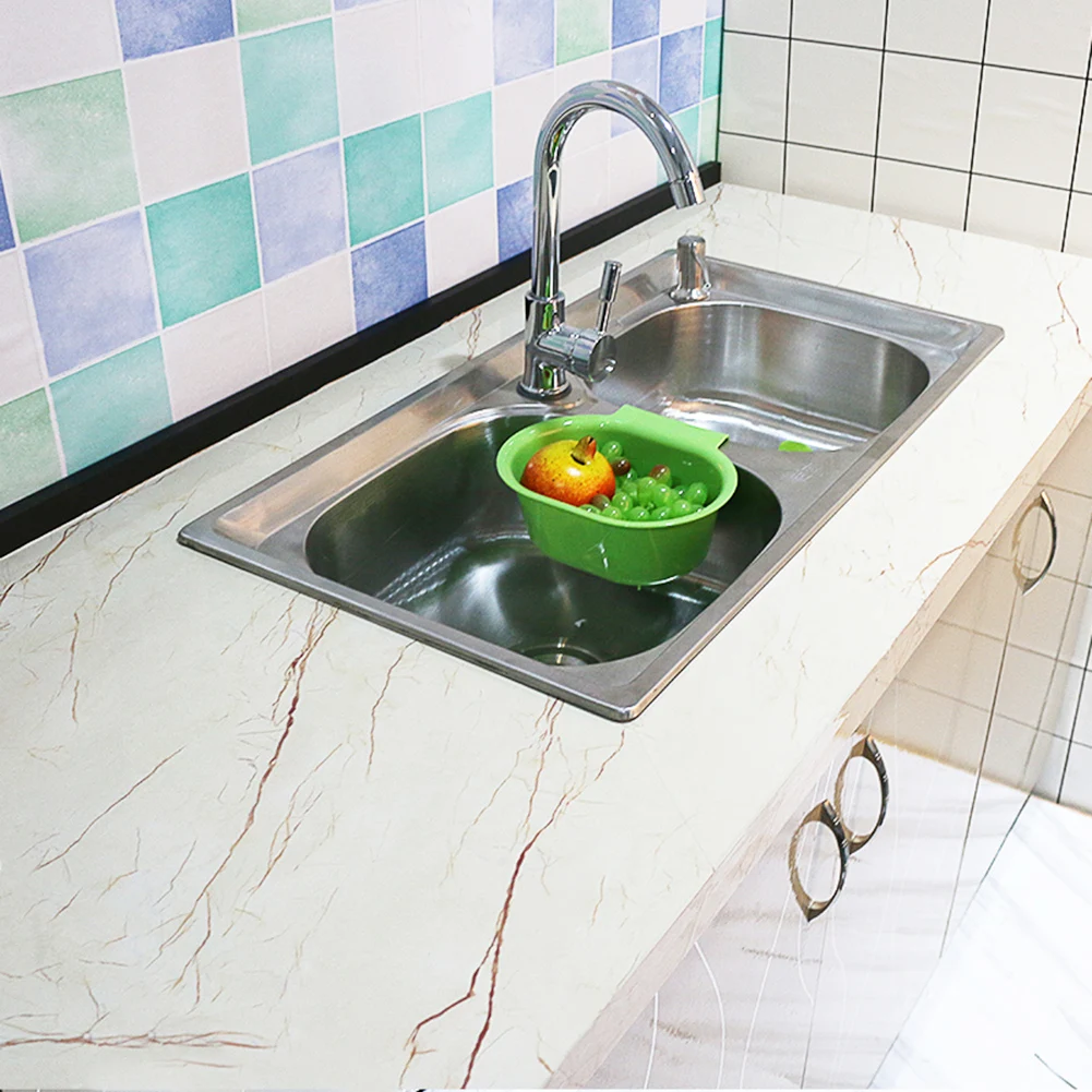 

Kitchen Oil-Proof Sticker Waterproof Self-Adhesive Wallpaper Moisture-Proof Stove Countertop Cabinet Renovation Tile Marble Film