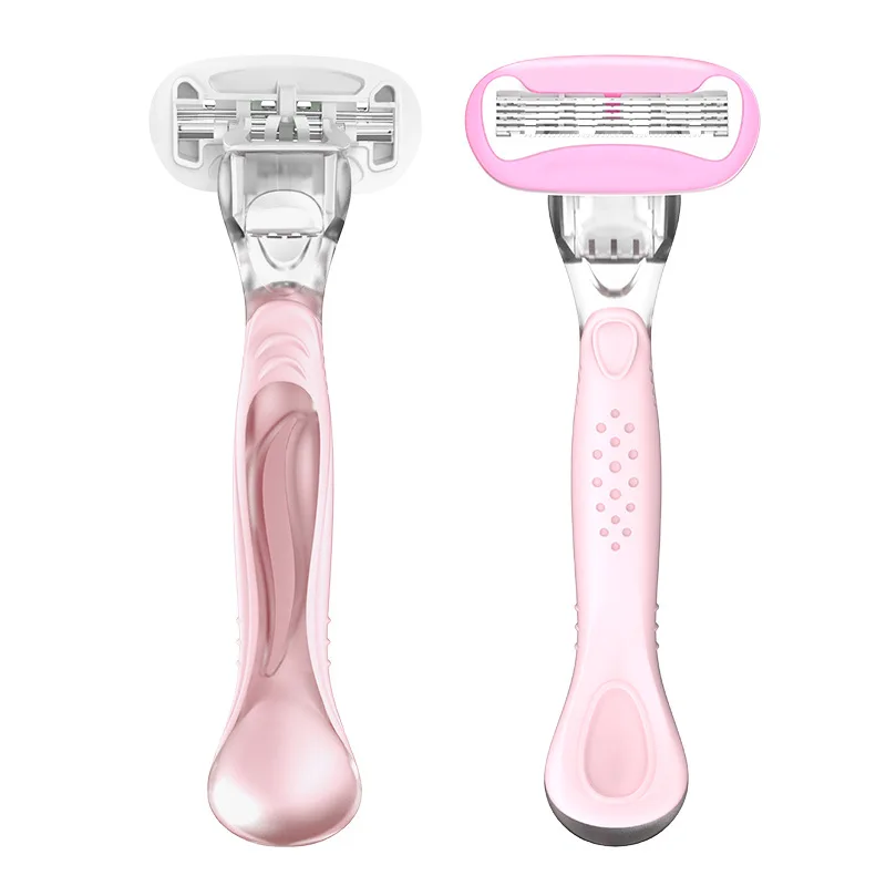 

Ladies Care Manual Shaver Private Parts Shaver Armpit Hair Five-Layer Epilator Shaver Replaceable Blade Swiss Blade Pink