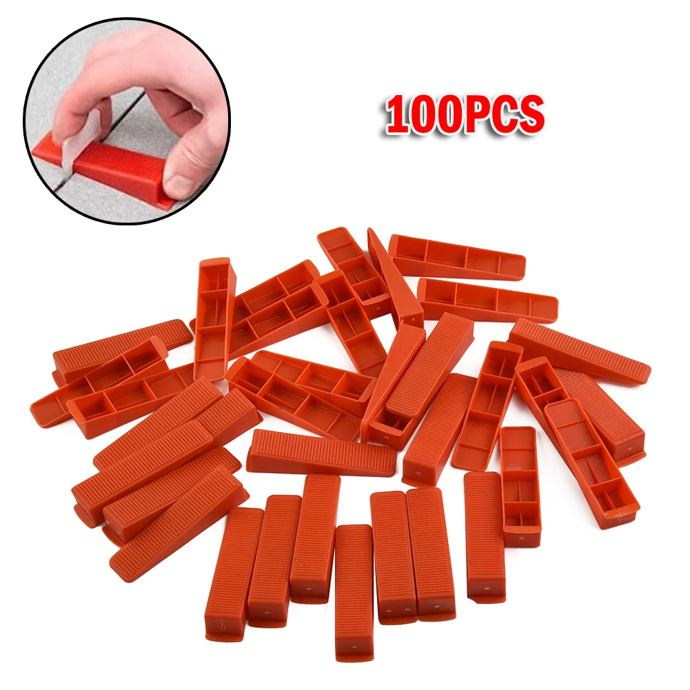

100Pcs Plastic Tile Spacers Reusable Positioning Clips Wall Flooring Tiling Tool Spacers Leveler Level Wholesale 22x90mm