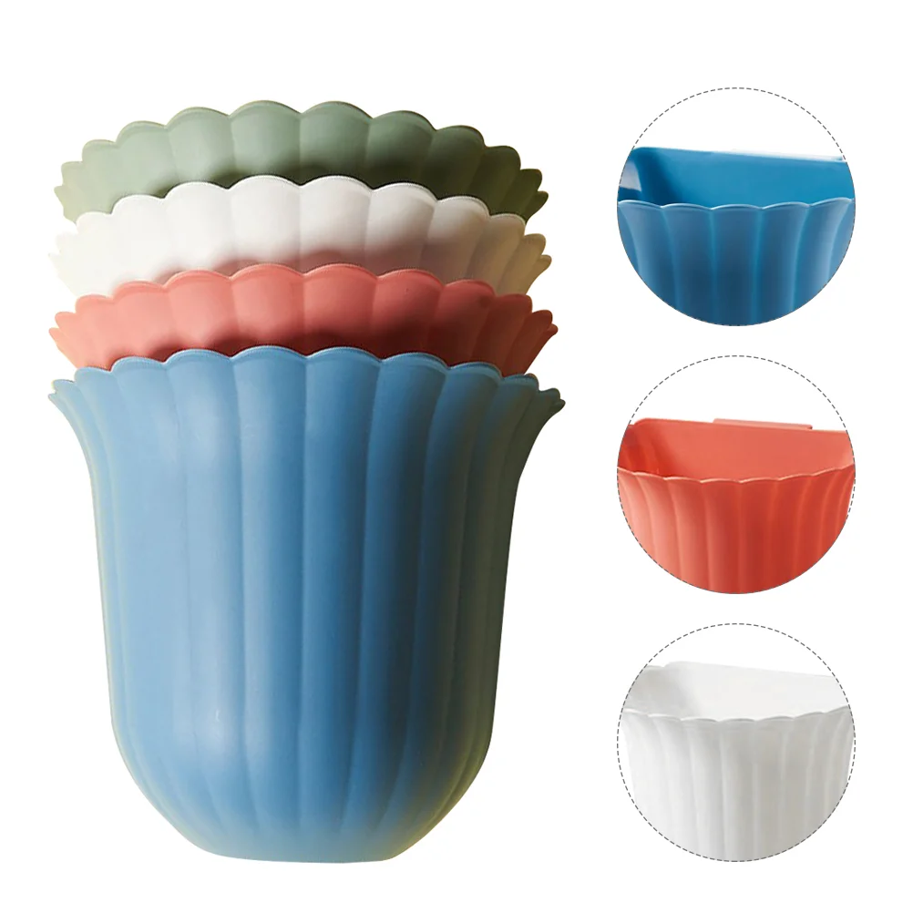 

4pcs Hanging Trash Can High Grade Prime Sturdy Durable Garbage Container Hanging Trash Can Kitchen Waste Bin for Home