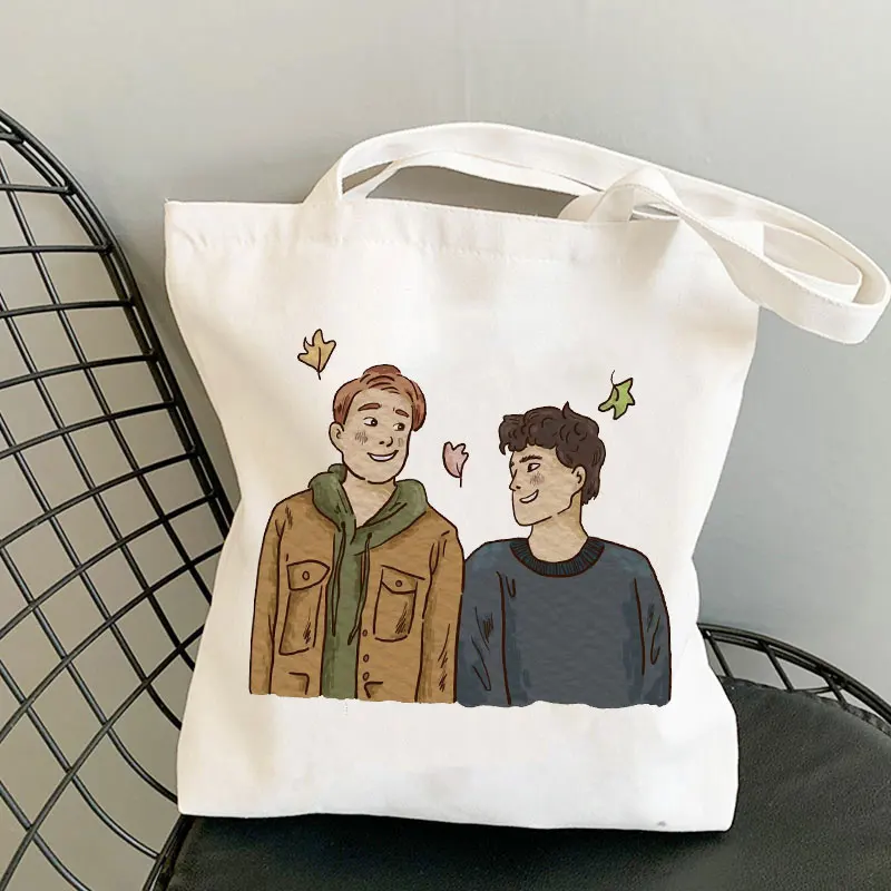 

Heartstopper Shopping Bag Cotton Jute Bag Shopper Bag Cartoon Handbag Tote Grocery Bolsas Reutilizable Cute Bag Kawaii Tv Show