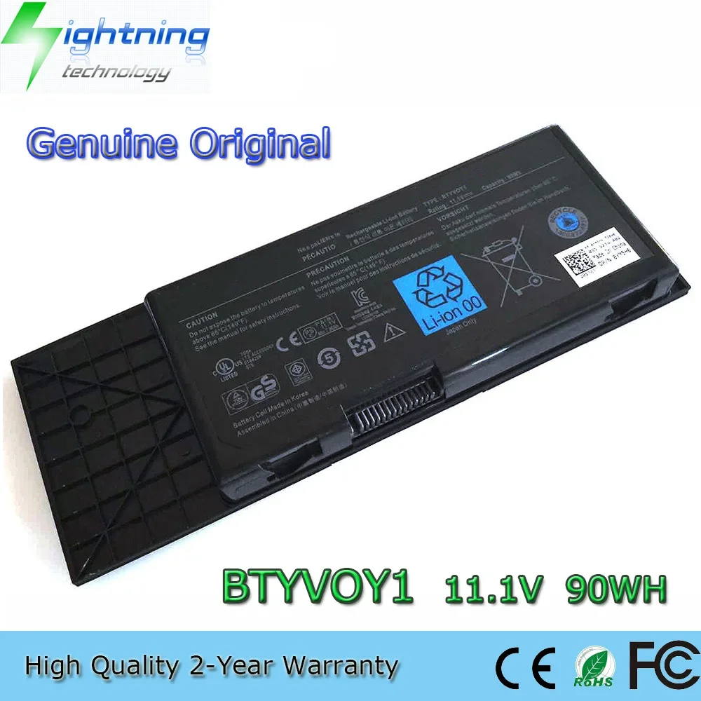Новый оригинальный аккумулятор для ноутбука BTYV0Y1 11 1 В 90 Втч Dell Alienware M17x R3 R4 7XC9N BTYVOY1