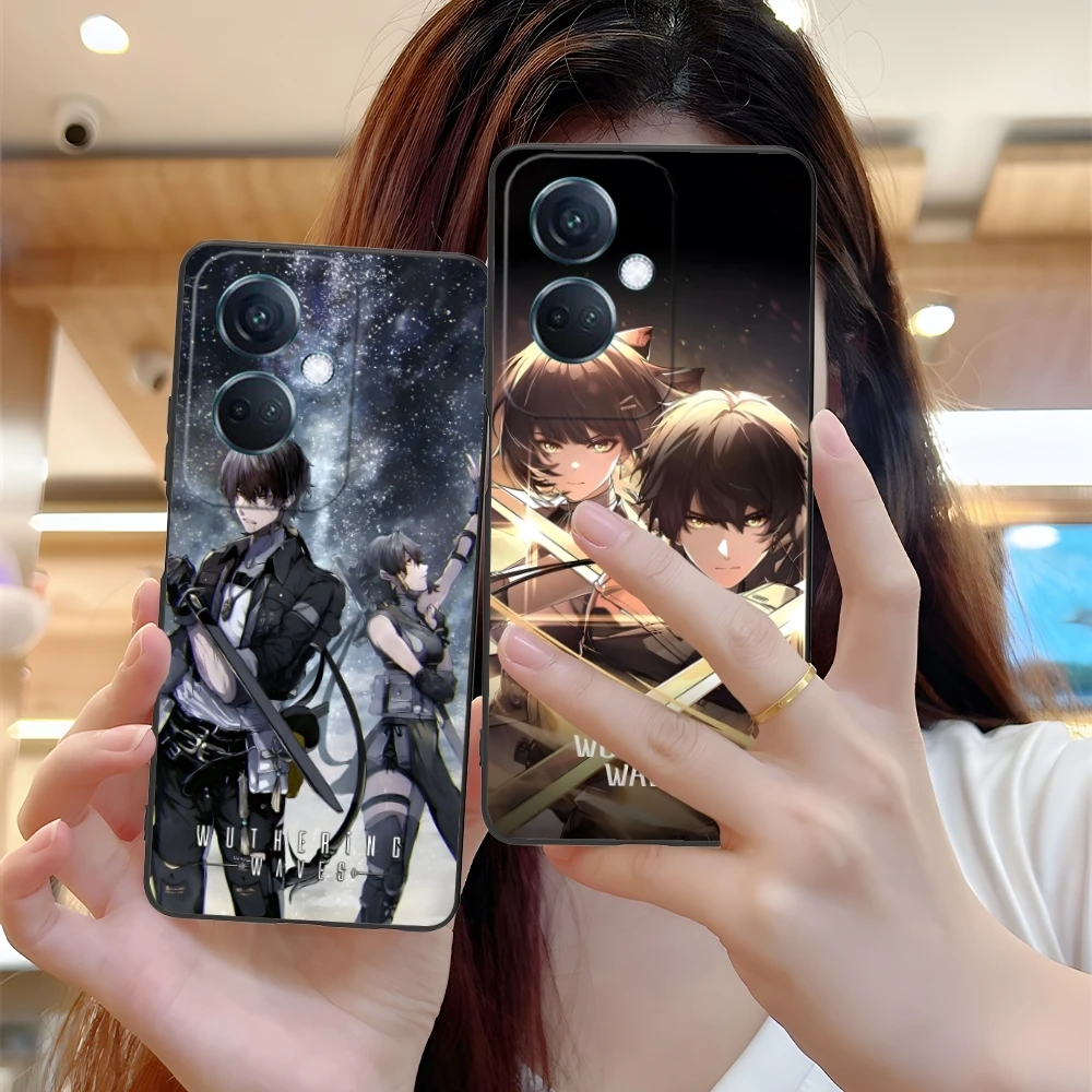 Wuthering волны Rover мобильный телефон фотоэлемент для OPPO Find X5 X3 X2 A93 Reno 8 7 Pro A74 A72 A53