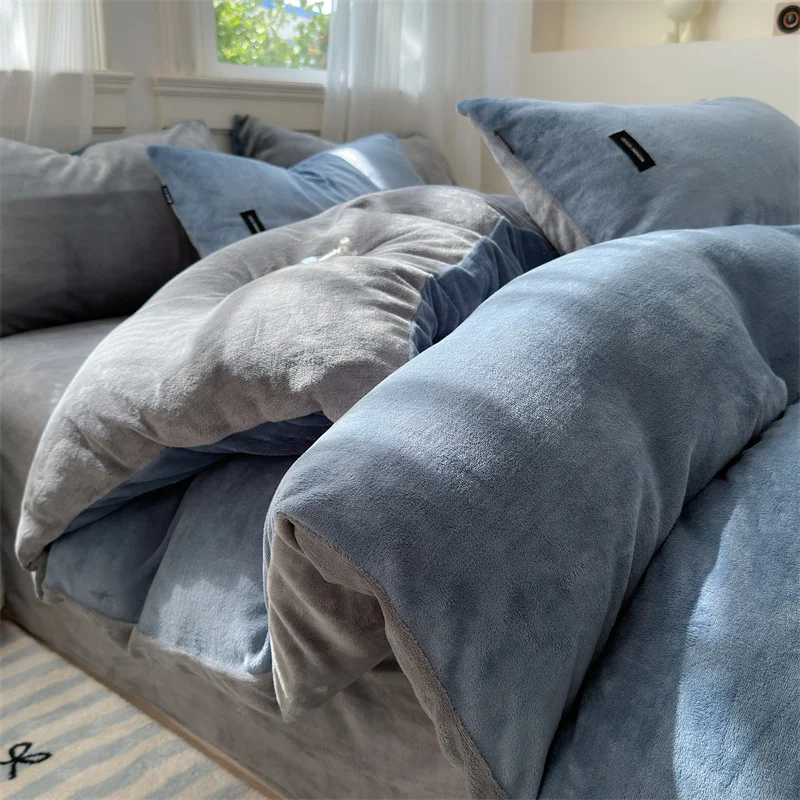 2024 новое теплое зимнее одеяло семисекционное утолщенное двуспальное постельное