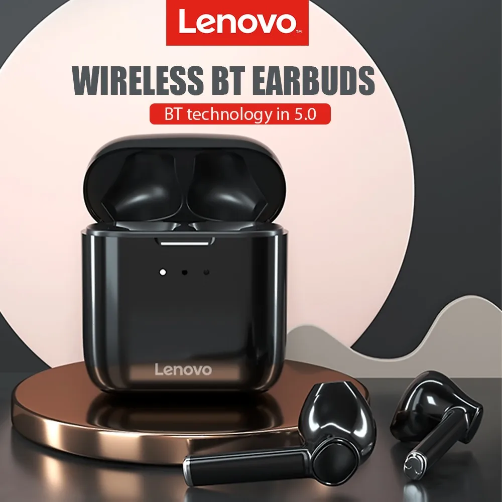 

TWS-наушники Lenovo QT83 с поддержкой Bluetooth и стереозвуком