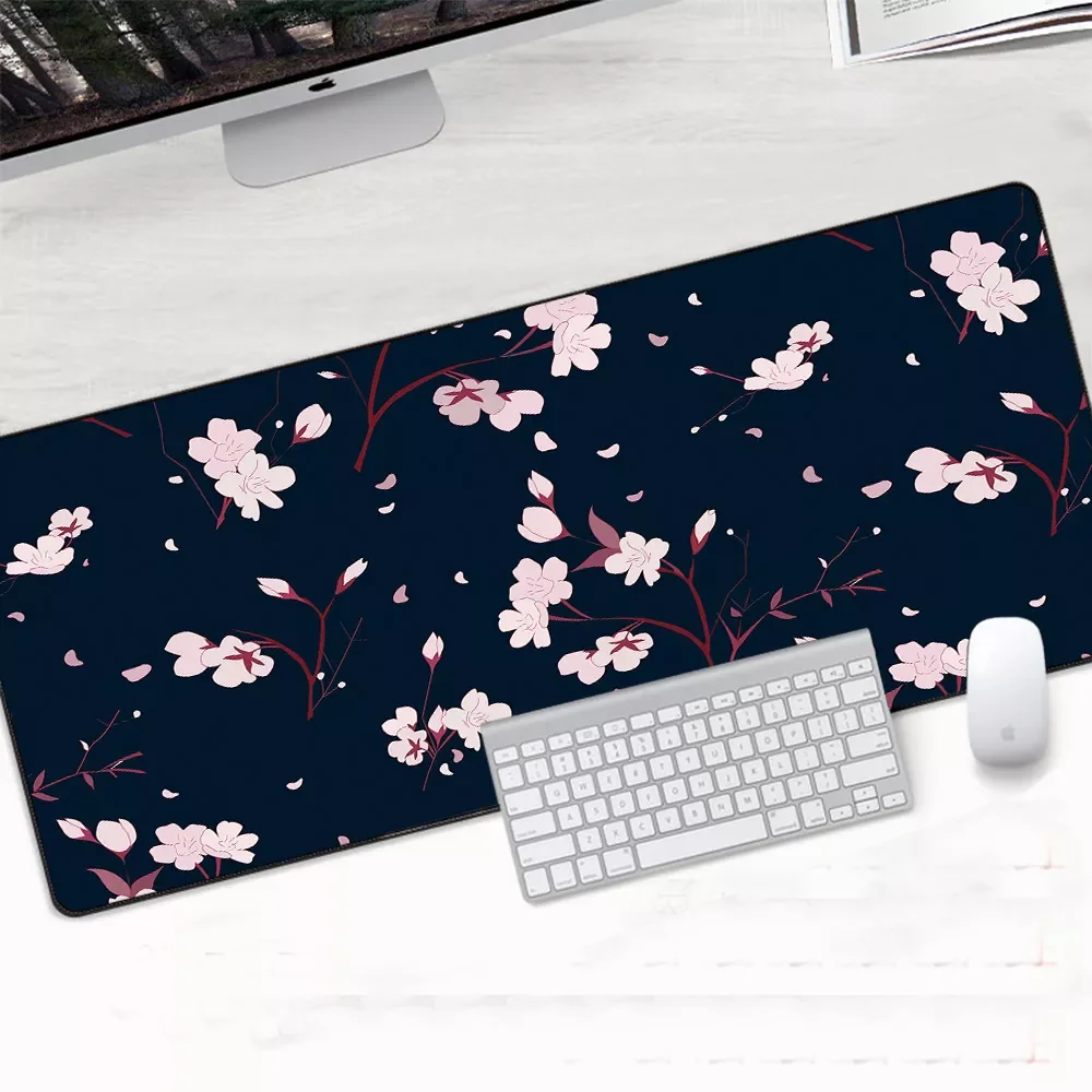 

Blossoms Mouse Pad Gamer Large Lock Edge Soft Sakura Gaming Mousepad Mountain Non slip Rubber Computer Desk Mat Padmouse|Mouse P