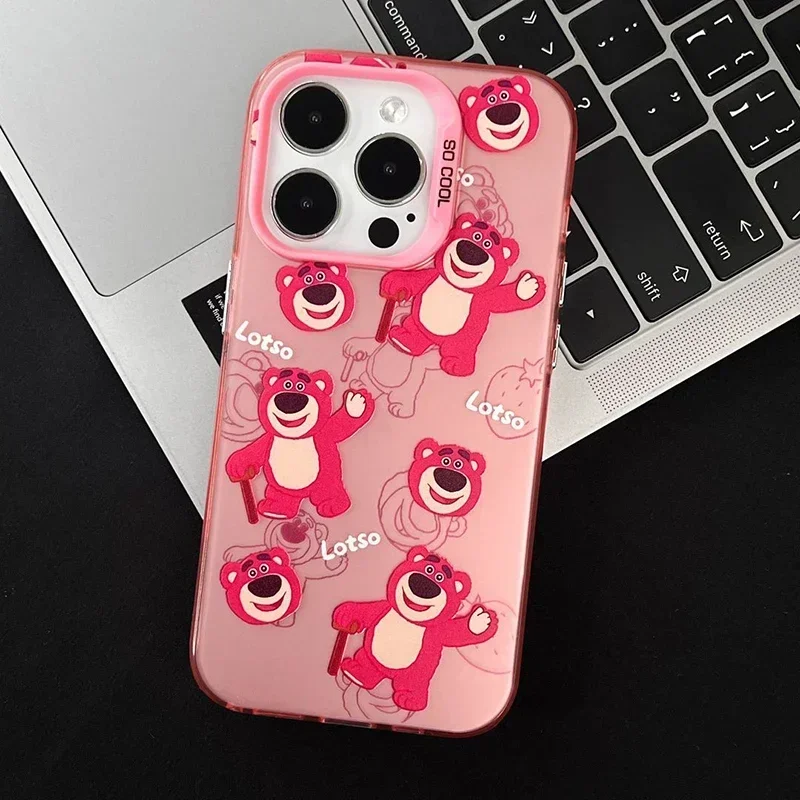 Чехол для телефона Disney Toy Story Lotso Bear iPhone 14 15 16 Plus 12 13 mini 11 Pro Max XR двухслойный жесткий