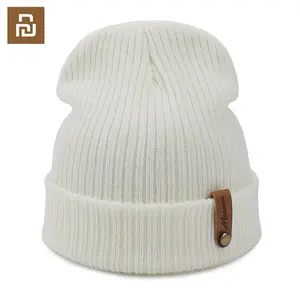 Youpin Warm Hats Men's Women's Autumn Winter Knitted Hat Wool Skullies Beanies Fashion Caps Warm Adult Hat Solid Color Thick Cap