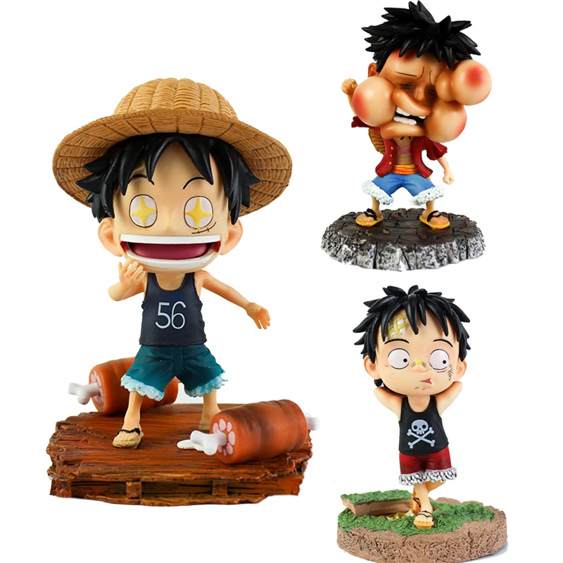 

One Piece Zoro Luffy Sanji Anime Figure Nami Brook Chopper PVC Car Decoration Figures Ace RANKY Usopp Model for Kids Gift