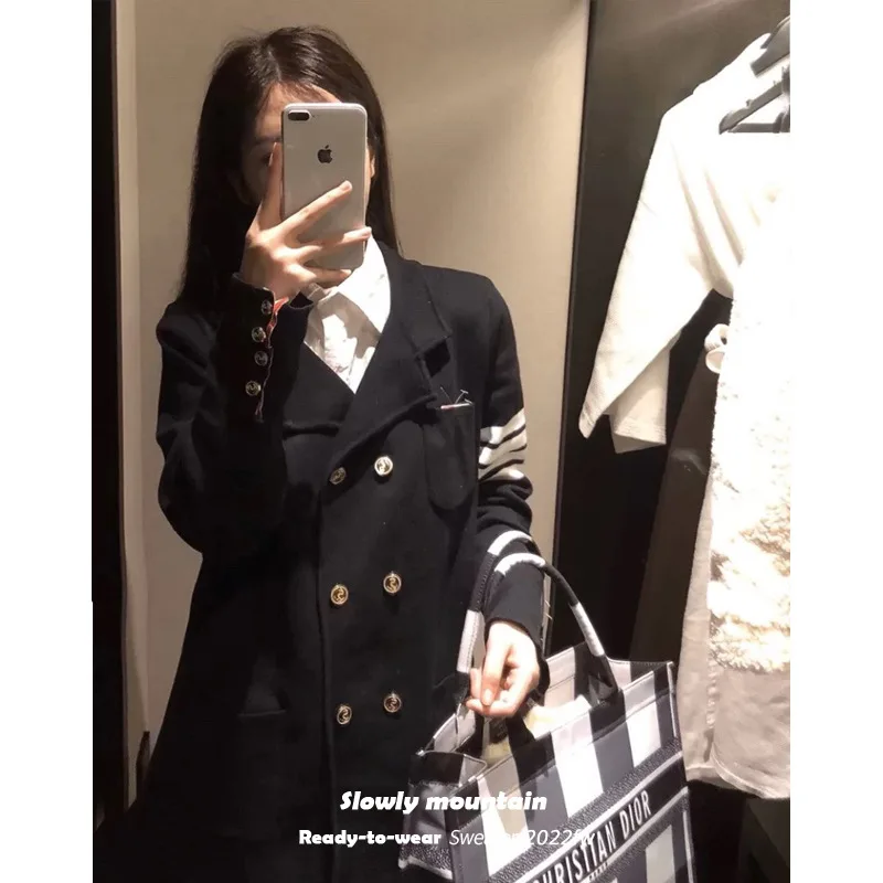 High Quality Korean Style TB Suit Coat Women's Spring and Autumn Versatile Small Guy Temperament Clothing Small Suit