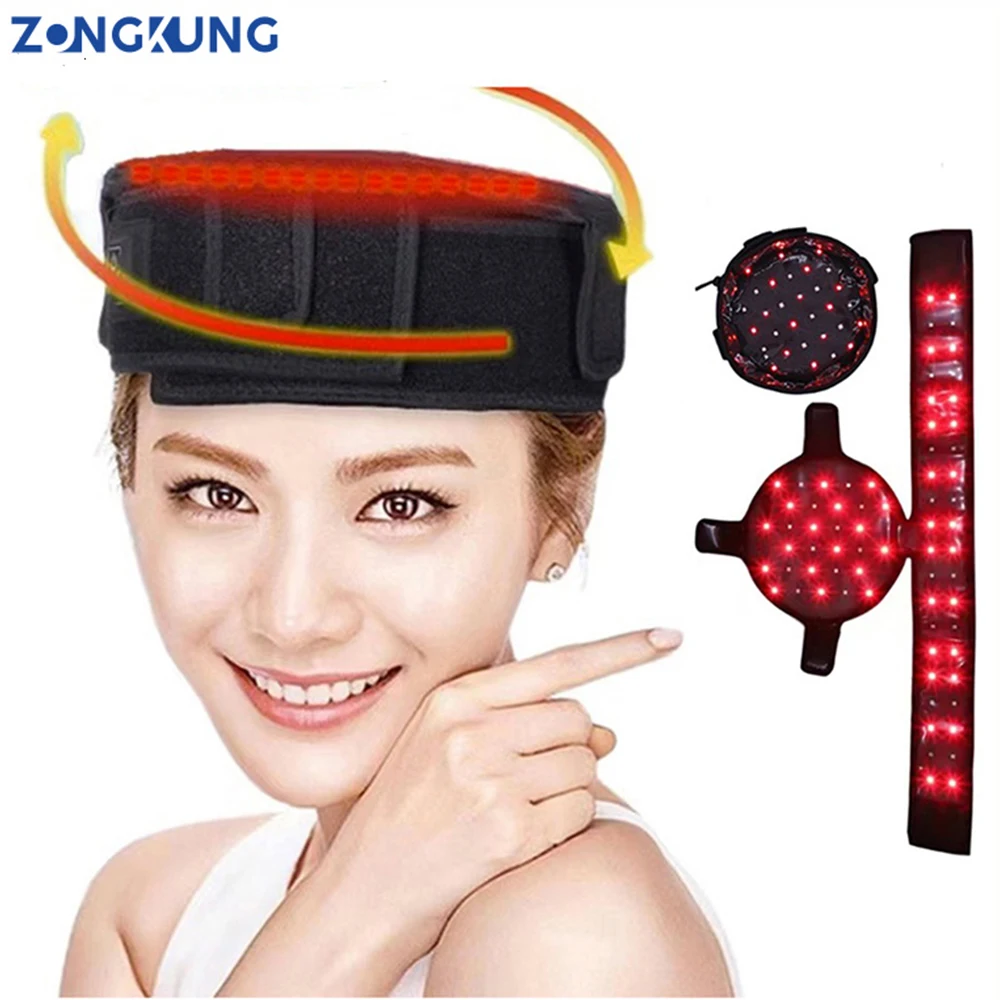 

70Pcs Red Light Infrared Therapy Hat For Treatment Seborrheic Alopecia Areata Hair Growth Red Hair Growth Cap Device