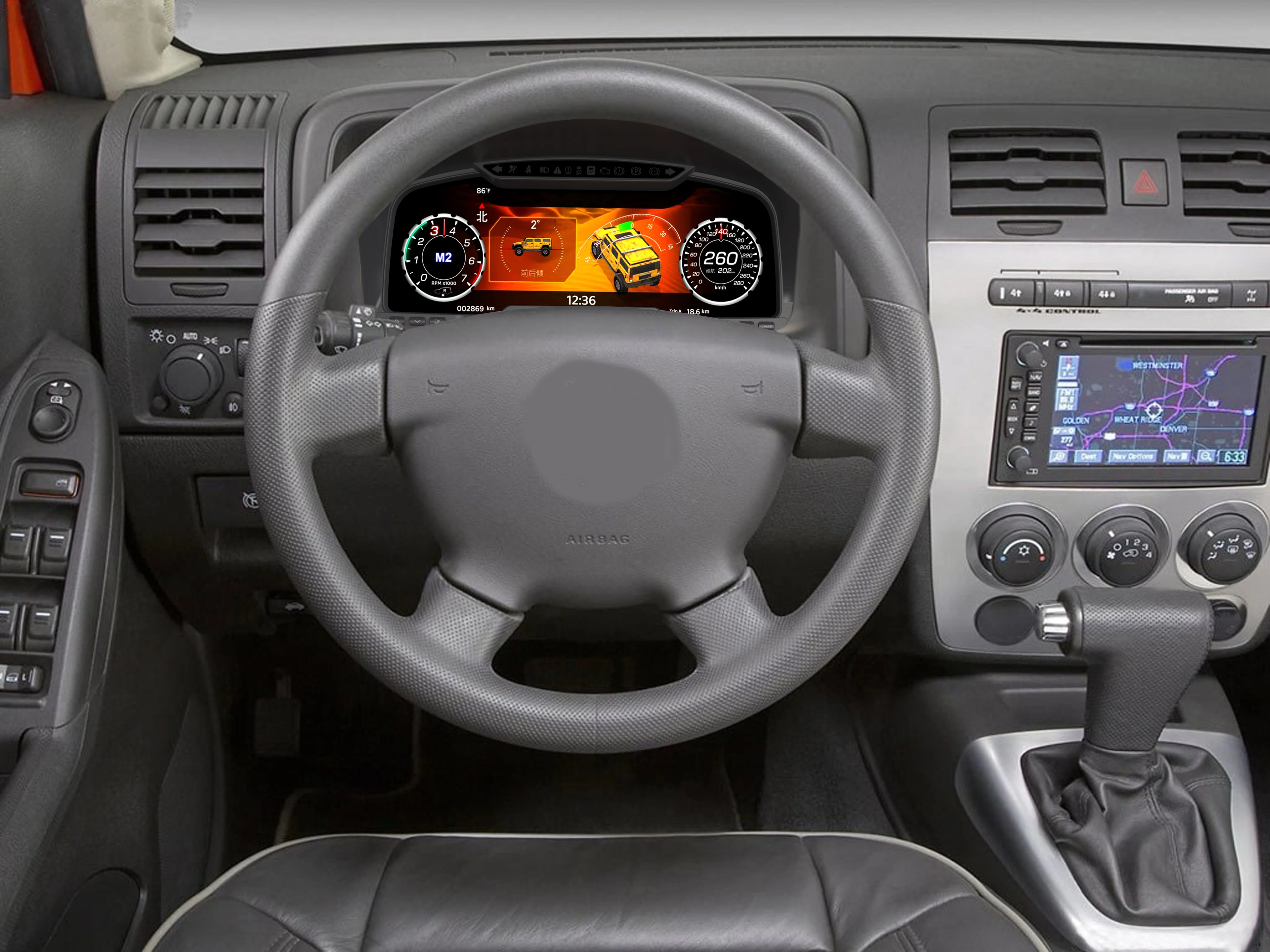 12,3-дюймовая цифровая приборная панель для Hummer H3 2003-2009, ЖК-дисплей, спидометр, виртуальный кокпит, экранная панель для модернизации автомобиля (art.: 3920dbda52c5b) - 3920dbda52c5b