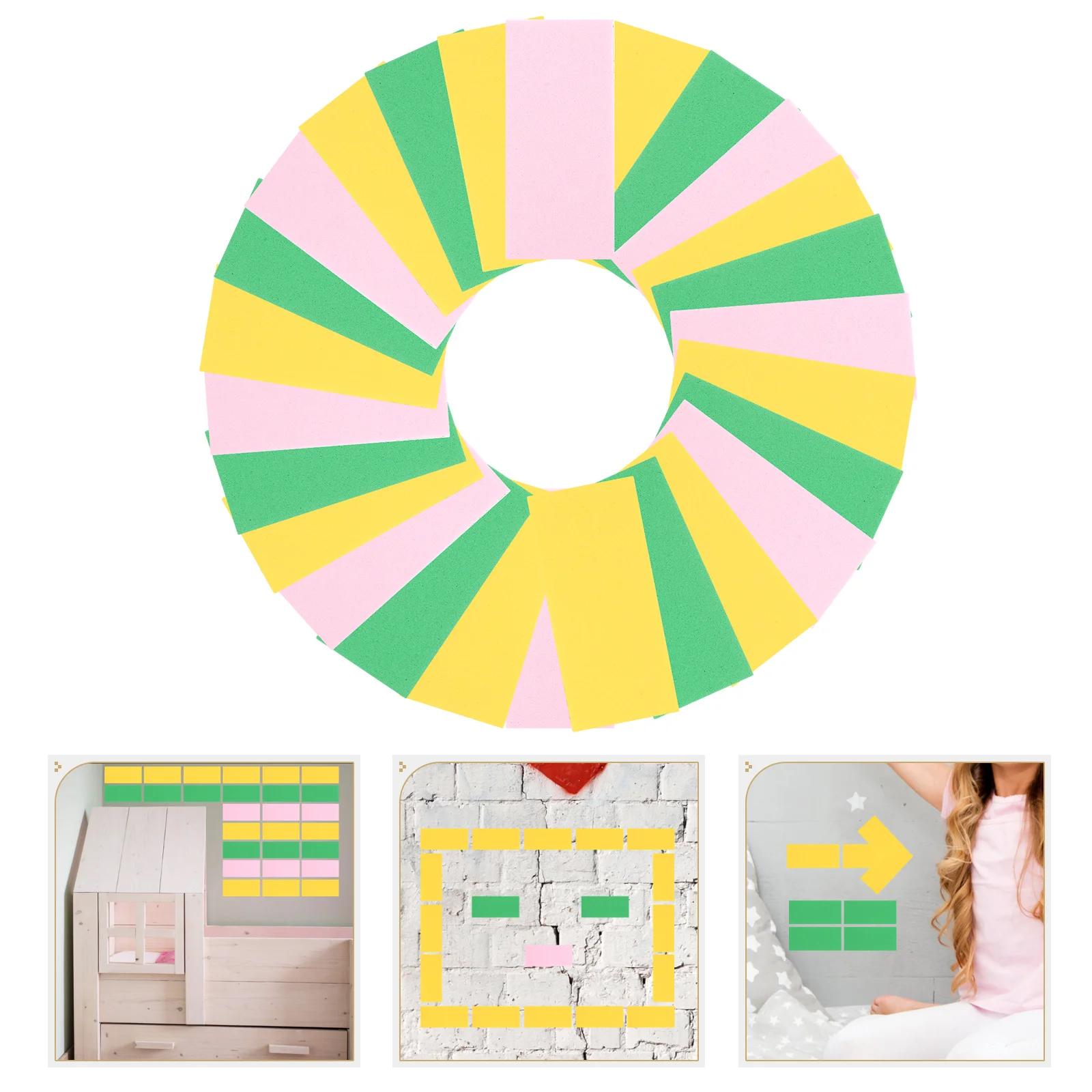 

Stickers Sticker Shapes Eva Craft Kids Geometric Adhesive Rail Mosaicteething Covers Self Crib Supplies Geometry Crafts Pieces