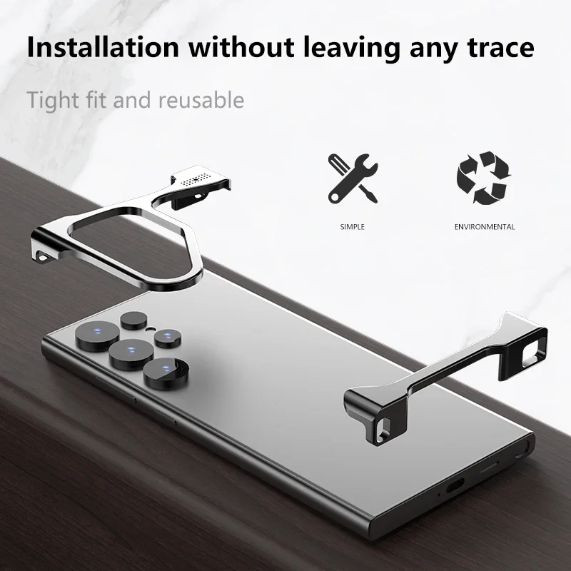 Металлический чехол с линзой для Samsung S23 24 25 Ultra Plus модный нерегулярный из