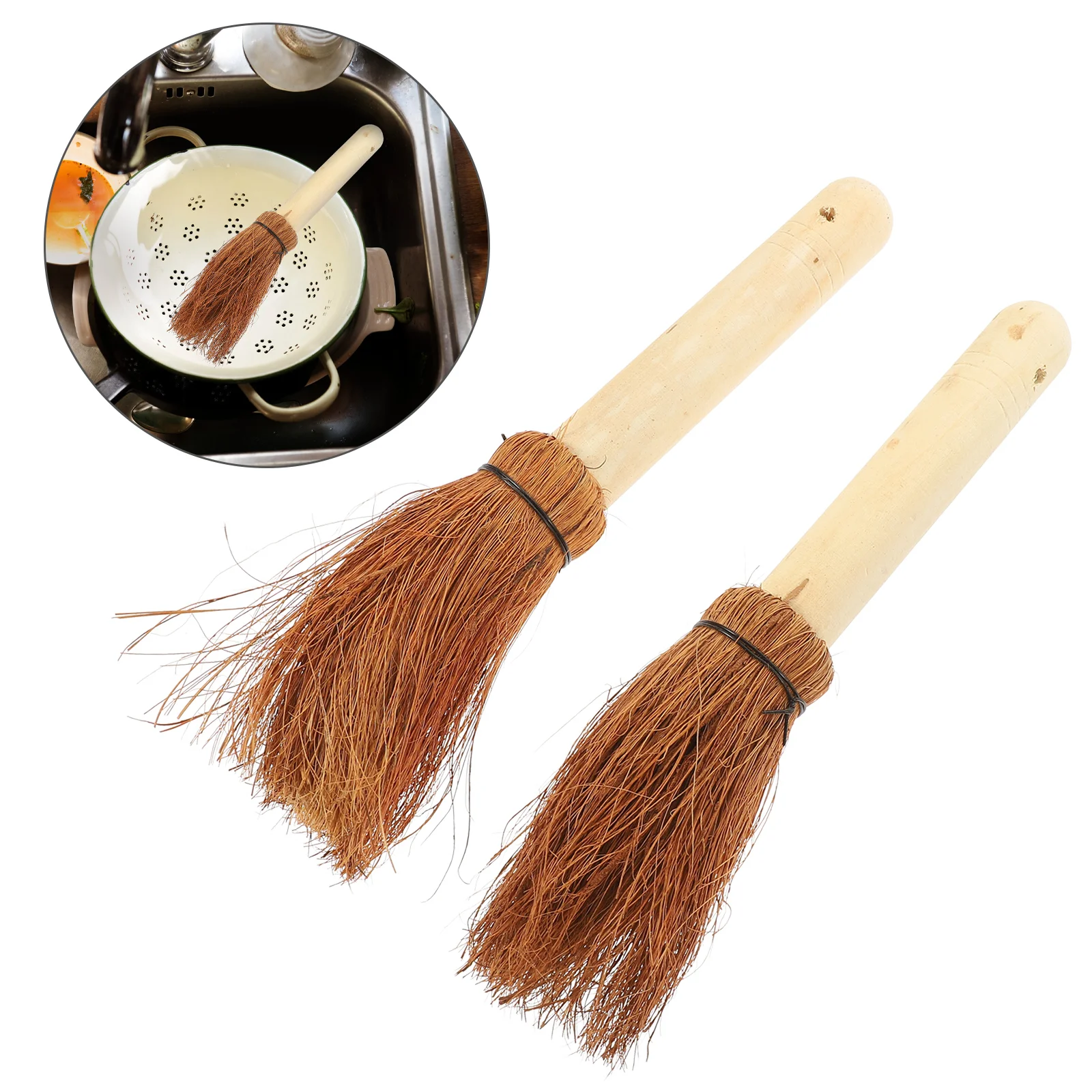 

Coconut Palm Dish Brush Dishwashing Cleaning Scrubber Pot Scrubbing Decontamination Pan Brushes
