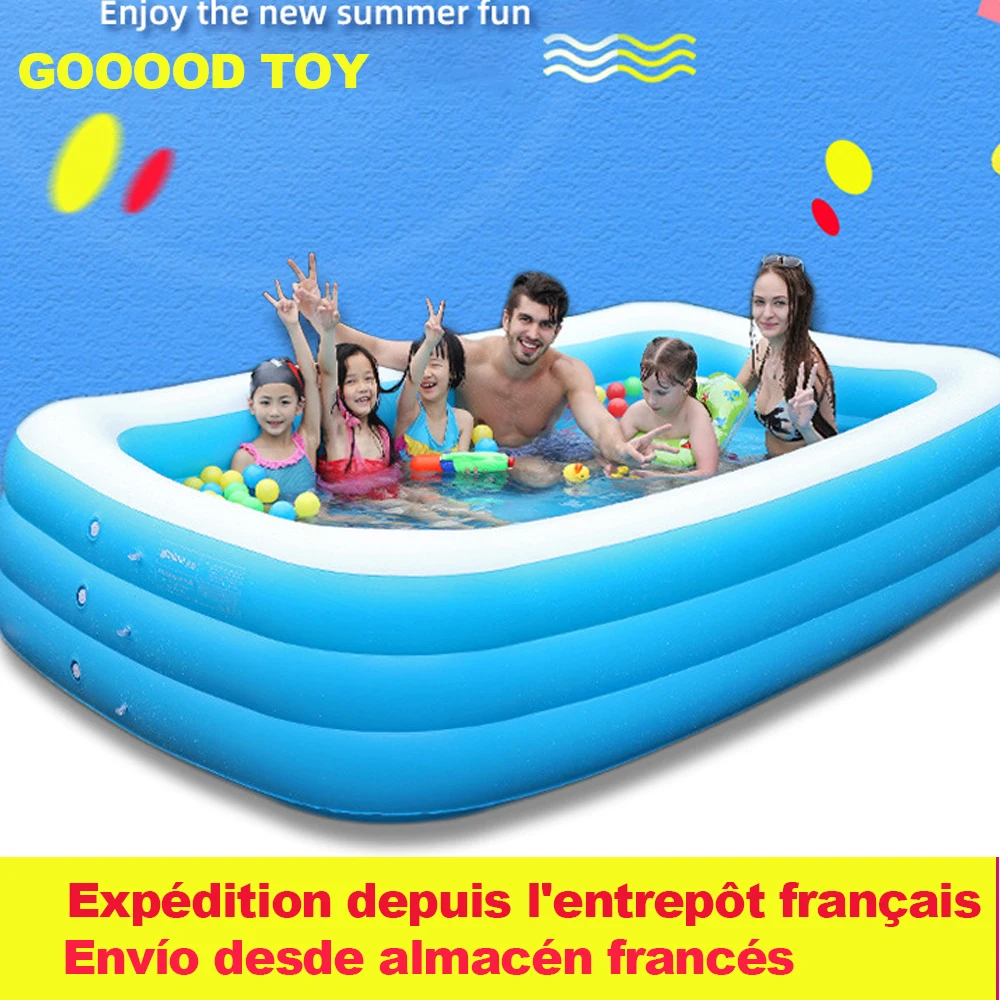 

{France Warehouse } 2/3M Big Large pools for family swimming pool Rectangular Inflatable Swimming Pool PVC Pool Bathing Outdoor