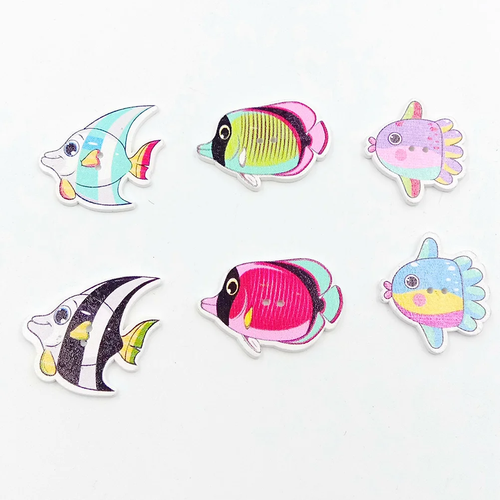 

50PCS 3 Styles Cartoon Pattern Buttons for DIY Crafts (Assorted Color)