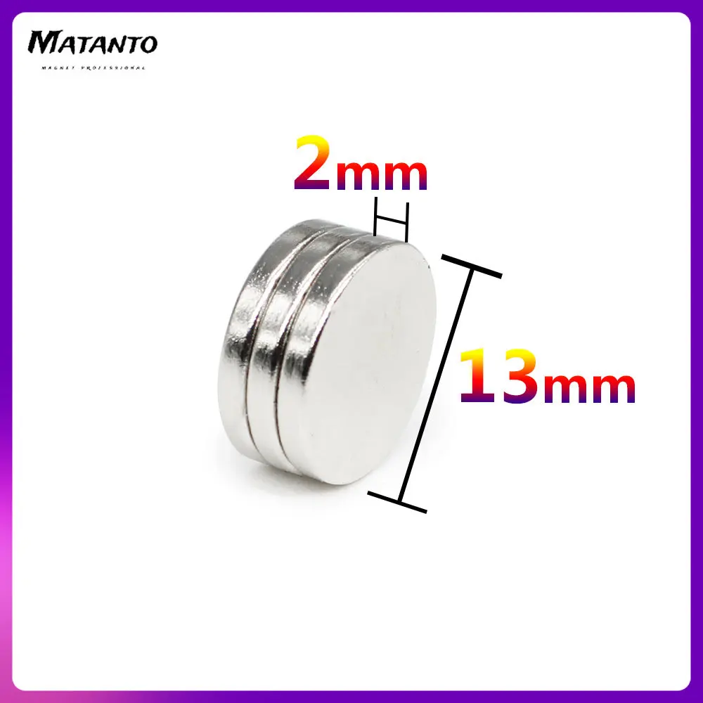 

5/10/20/50/100 PCS 13*2 Round Neodymium Magnets 13mmx2mm Sheet Strong Cylinder Rare Earth Powerful Magnetic magnet Disc 13x2 mm