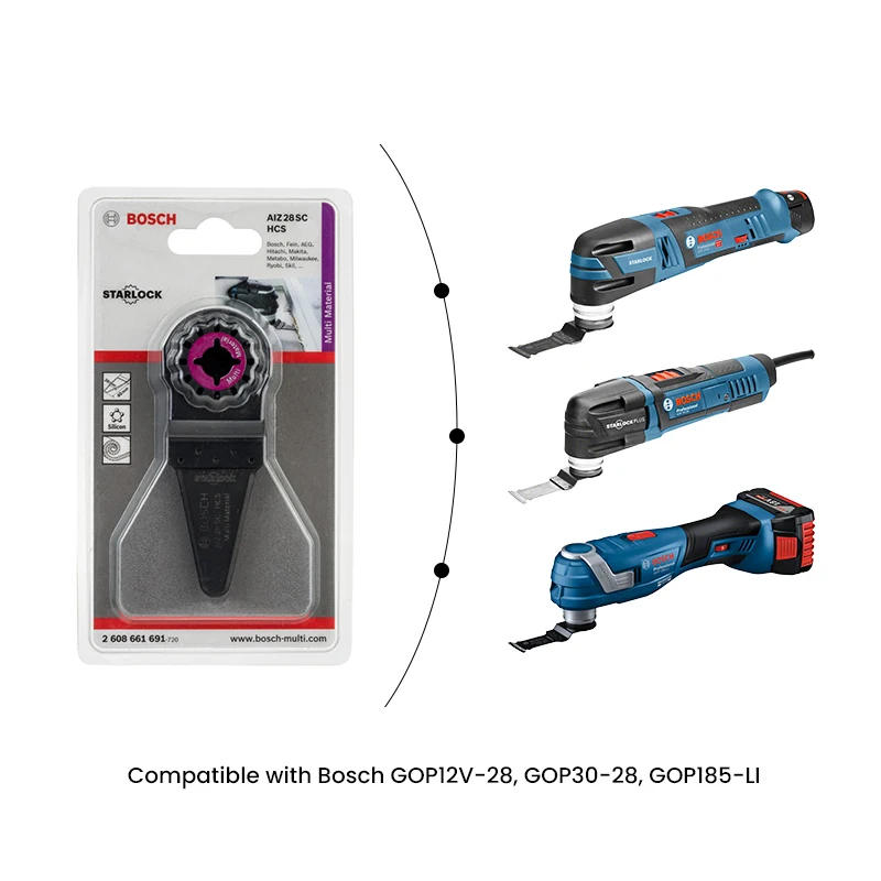 Колеблющиеся лезвия пилы Bosch Starlock аксессуары AIZ 28 SC мультиинструменты из