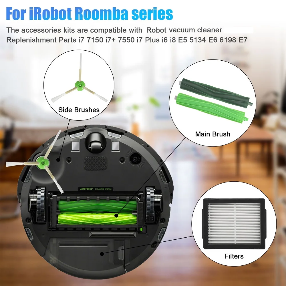 Запасные части для пылесоса IRobot Roomba I&ampE серии I7 I7+ I3 I3+ I4 I6 I6+ I8 I8+/Plus E5 E6 E7